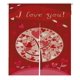 thumbnail image 1 of ABPHQTO Tarjeta de San Valentín te amo japonés Noren cortina puerta ventana tratamiento cortinas 85x150 cm, 1 of 1