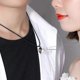 thumbnail image 5 of Heytea Two Souls One Heart Pendant Necklaces For Couple,wishing Stone Creative Magnet Couples Necklace Black+silver 02 ----Product code 37537, 5 of 5