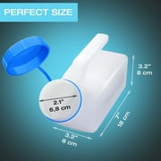 Urinals for Men Glow in The Dark Lid by Tilcare (2 Pack) - 32oz/1000mL Thick Plastic Mens Bedpan Bottle with Screw-on Lid - Spill Proof Urinary Chamber - Male Portable Travel Pee Bottles