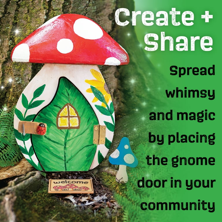 Creativity for Kids Gnome Garden Door: Arts and Crafts for Kids Ages 6-8+, Unisex Toys for Girls and Boys
