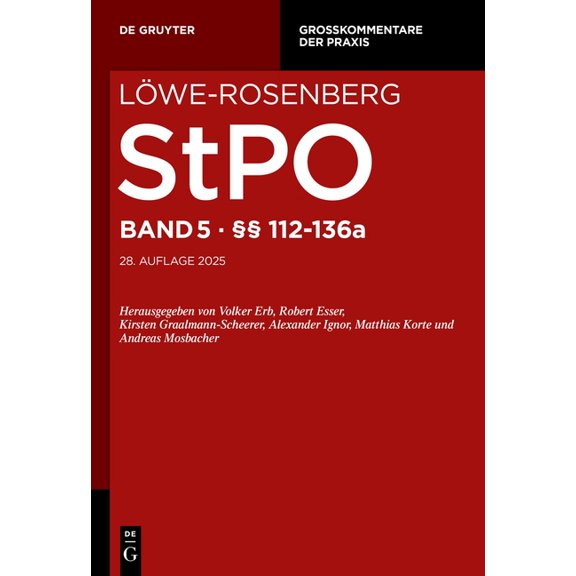 GroÃkommentare Der Praxis §§ 112-136a, (Hardcover)