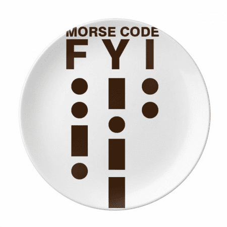 

Morse Code Reference Points Lines Plate Decorative Porcelain Salver Tableware Dinner Dish