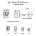 thumbnail image 6 of Turandoss S925 Sterling Silver Stud Earrings for Women 2Ct Cubic Zirconia Emerald Cut Simulated Diamond Hypoallergenic Jewelry Gifts for Women Mom, 6 of 8