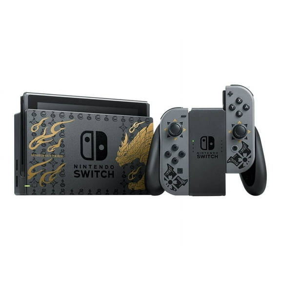 Nintendo Switch with Gray Joy-Con - MONSTER HUNTER RISE Deluxe Edition - game console - Full HD - gray