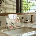 thumbnail image 5 of ZUXONGSY Hummingbird Floral Tissue Box Cover Modern PU Leather Tissue Holder with Buttons Rectangle Stylish Tissue Box Cover Easy to Install Facial Napkin Box Holders Home Decor, 5 of 7