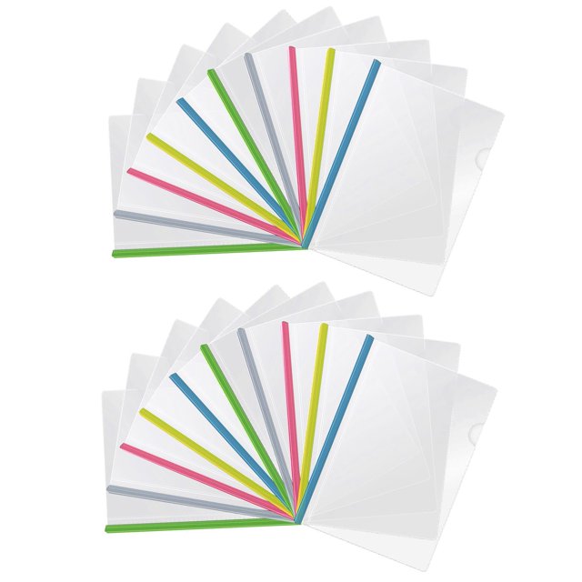 Warehouse Clearance, 20PC A4 Paper Folder Book File Folder with Pockets,Learning Materials Storage,Heavy Duty Plastic Exam Paper Sorting Tool File Bag for Schools Office Home and Business