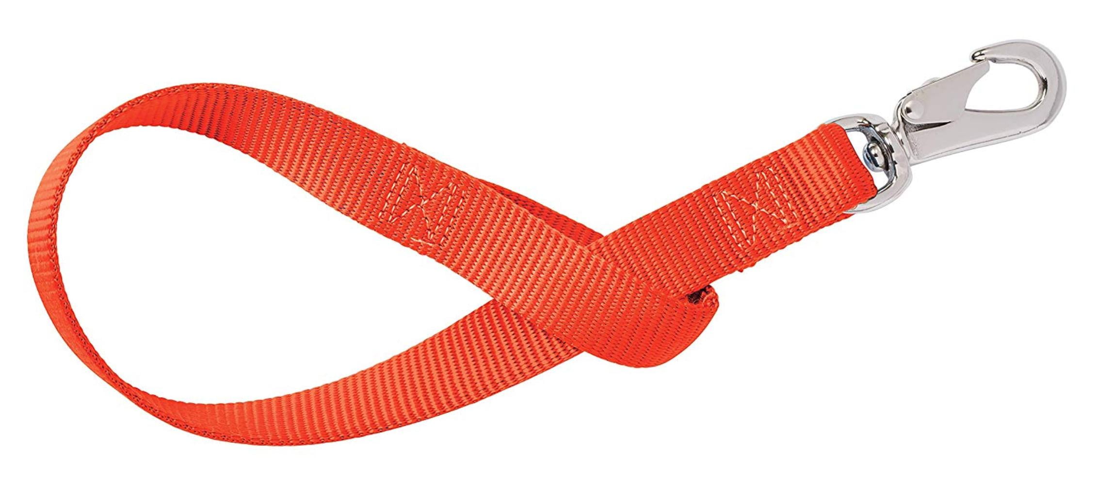 Nylon Bucket Strap, Features a snap at one end and a loop at the other