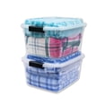 thumbnail image 1 of JOY Caja de Almacenamiento de Plástico con Broches de Seguridad, Paquete de 2, Capacidad de 20 Litros + 3 Litros en la Tapa! Ideal para Organizar Ropa, Juguetes y Todos Tus Objetos (45x34x2, 1 of 6
