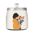 thumbnail image 7 of Yayeee Ashtray with Lid for Cigarette Smokeless Stainless Steel Home Ash Holder, Cartoon Flowers, 7 of 7