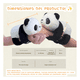 thumbnail image 2 of 1pcz Pulsera Panda Peluche Lab.G  Negro Blanco, 2 of 5