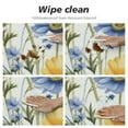 thumbnail image 4 of RUIYC Daisy Flower Table Cover Watercolor Chamomile Flowers Background Elastic Edge Fitted Round Waterproof Reusable Tablecloth for Party Holiday Picnic, 4 of 7