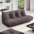 thumbnail image 3 of Indecor Home Comfortable Togo Sofa Lazy Couch for Living Room Bedroom 3 Seater Floor Sofa Brown, 3 of 8