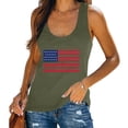 thumbnail image 2 of IROINNID Women's Round Neckline Tank Sleeveless Casual America Flag Casual Tops Blouse Tops Women Tops USA July 4th, 2 of 5