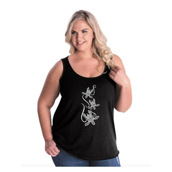 IWPF - Women's Plus Size Tank Top - Sea Turtles Hawaii
