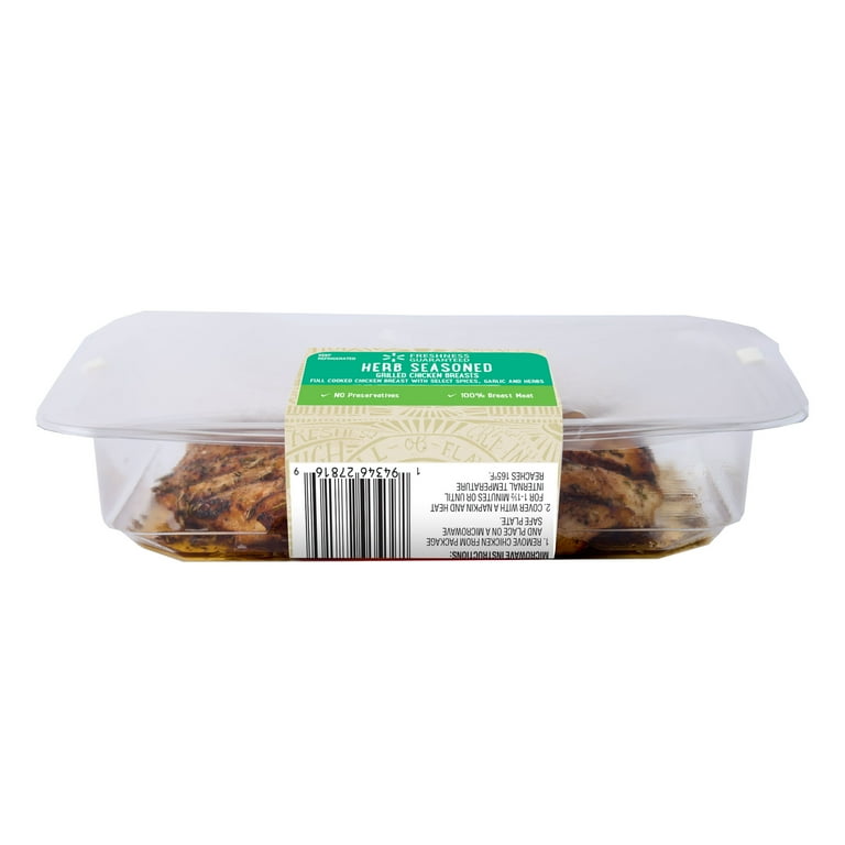 Freshness Guaranteed Herb Seasoned Grilled Chicken Breast 2 Pieces, 9 Oz