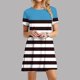 thumbnail image 2 of Vestido de Manga Corta para las Mujeres Casual Impreso Cuello Redondo, Vestido de las Señoras para la Primavera Y el Verano de Uso Diario, 2 of 9