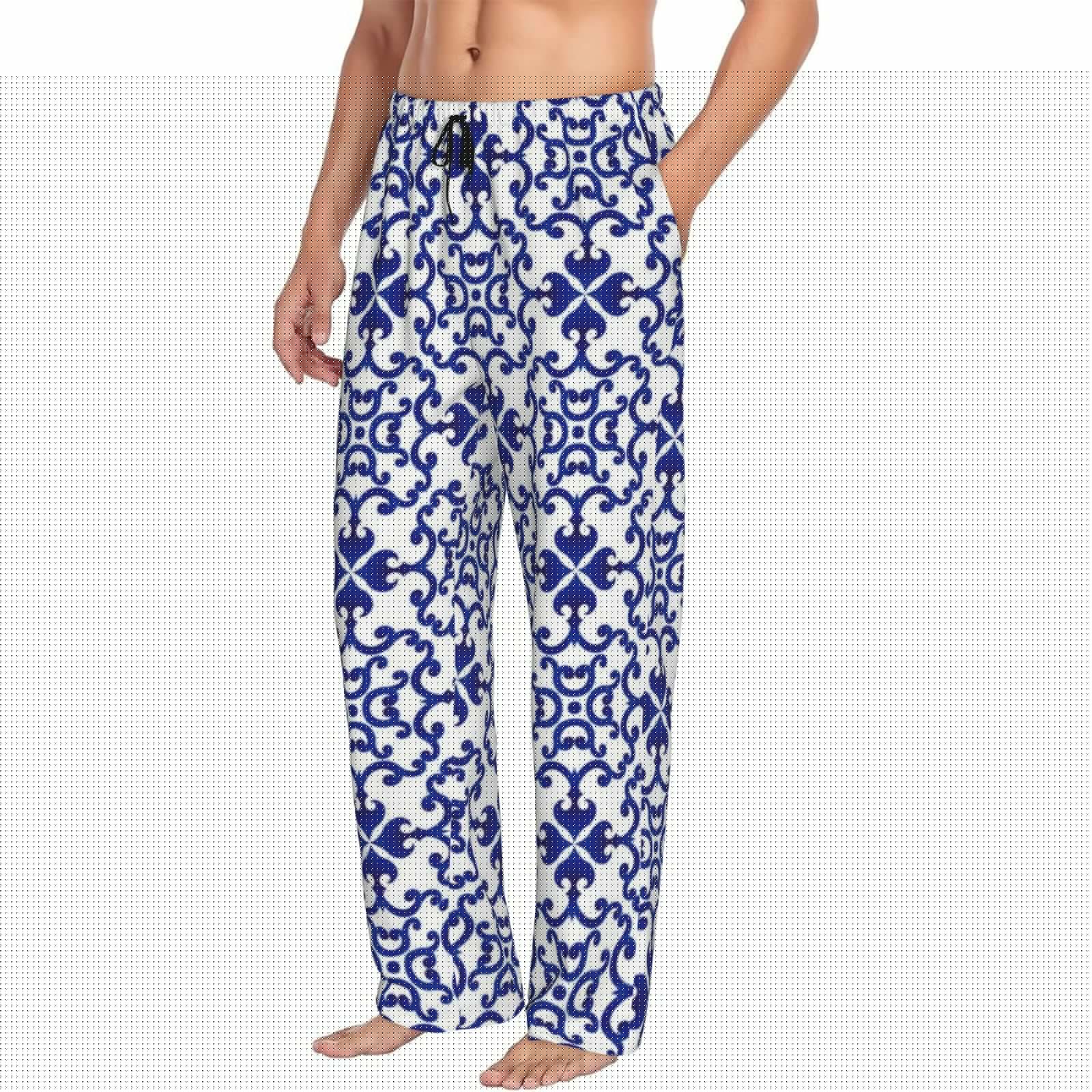 thumbnail image 2 of Easygdp Porcelain Chinaware Men's Pajama Pant, Sleep Elastic Waistband Lounge Pants - Medium, 2 of 9