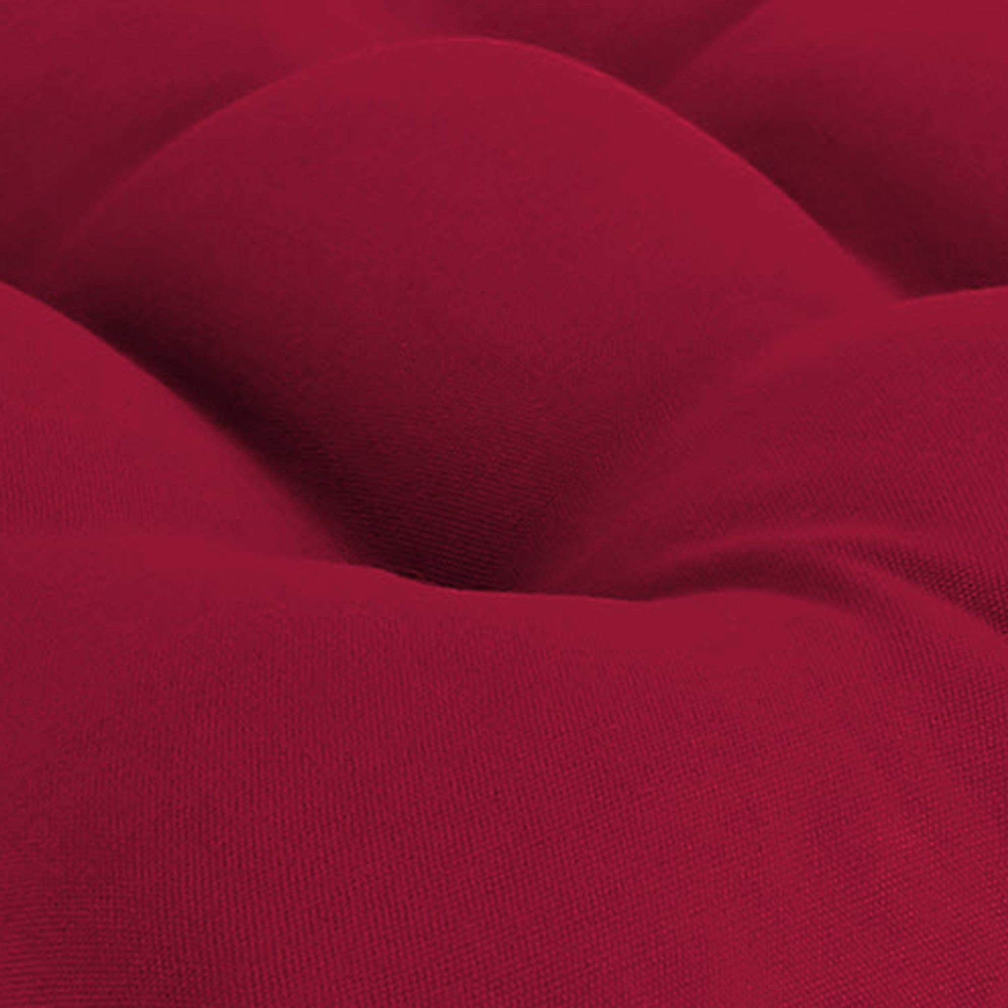 Jordan Manufacturing 18" x 18" Pompeii Red Solid Square Tufted Contoured Outdoor Wicker Seat Cushion