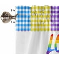 thumbnail image 5 of Valance for Windows LGBT Love is Love Rainbow Colored Checked Plaid Window Treatment Valances Rod Pocket Curtain Valance for Kitchen, Bathroom, Living Room, Bedroom 54" W x 18" L, 5 of 6