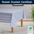 thumbnail image 6 of Mainstays PEVA Everyday, Indoor & Outdoor Tablecloth 60" x 84" Saville Blue Stripe, 6 of 10
