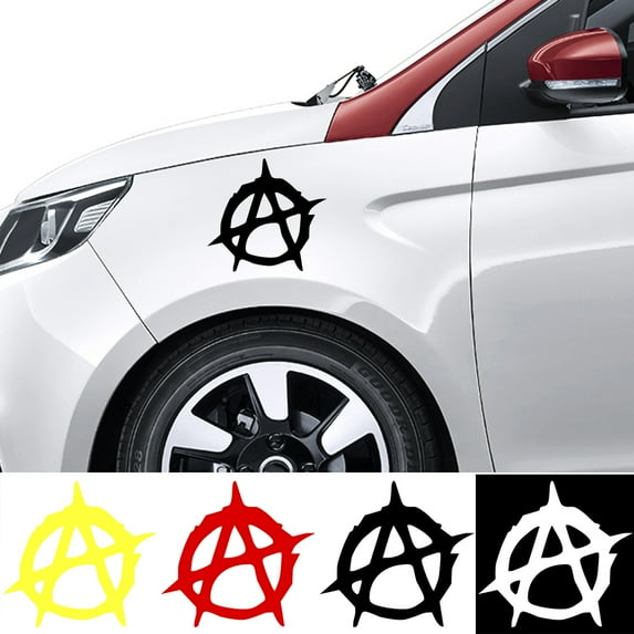 Walbest 1Pcs Car Sticker, Anarchy Symbol Car Styling Truck Body Window Decals Reflective Sticker Decor- 3.98" x 3.74"