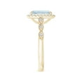 thumbnail image 3 of Angara Natural 1.85 Ct. Aquamarine with Diamond Halo Ring in 14K Yellow Gold for Women (Ring Size: 3), 3 of 9
