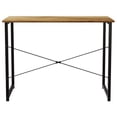 thumbnail image 4 of Castle Place Modern 39" Metal Computer Desk, Light Oak, 4 of 9