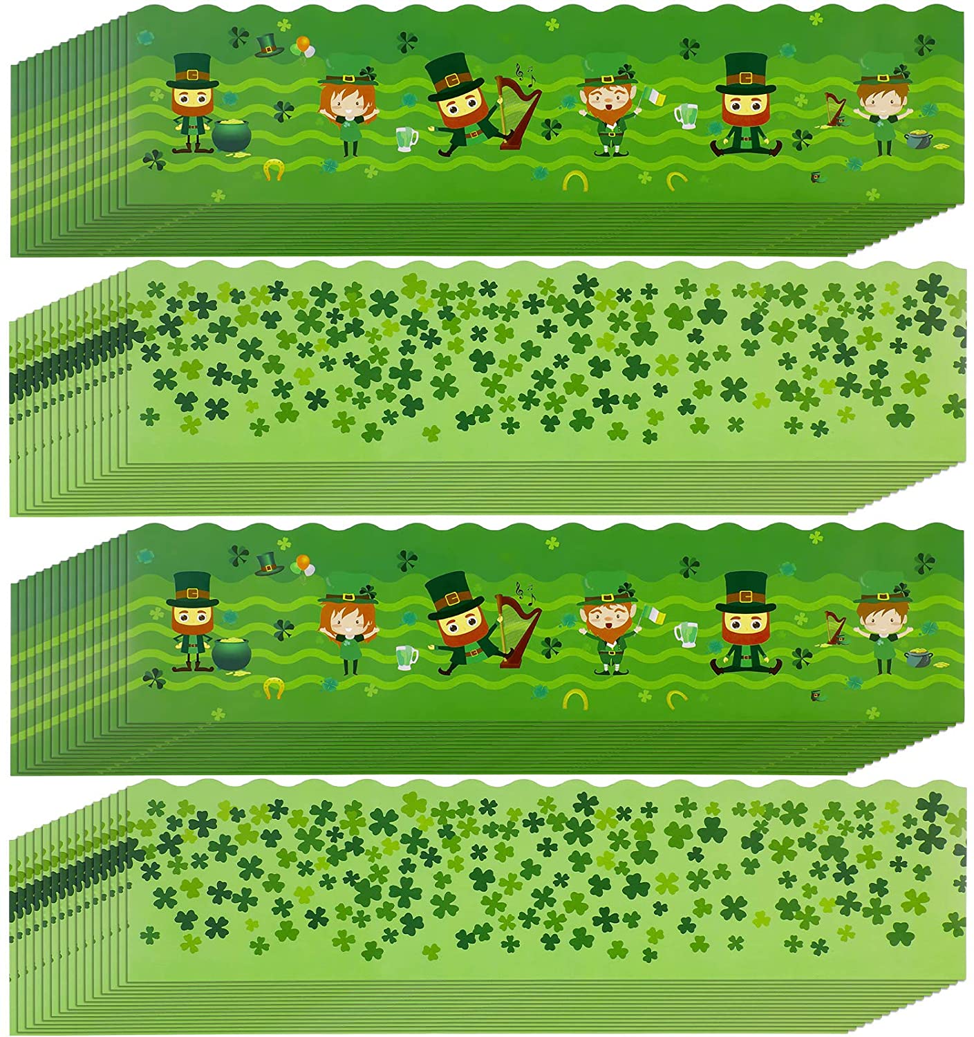 60 Pieces St. Patrick Day Bulletin Board Border 59 ft in Total ...