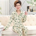 thumbnail image 4 of Women's Long Sleeve Imitation Cotton Pajama Set Casual Loungewear Thin Comfortable Sleepwear Size M, 4 of 4