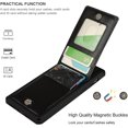 thumbnail image 3 of for iPhone 11 Pro Wallet Case with RFID Blocking Card Holder,PU Leather Magnetic Buttons Portrait Stand Flip Wrist Strap Shockproof Case for iPhone 11 Pro 5.8 Inch,Mandala Black, 3 of 15