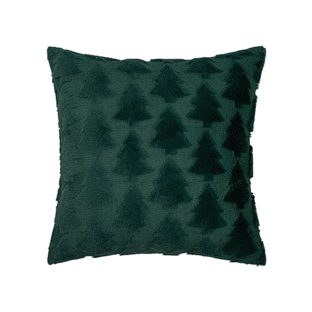 Teissuly Christmas Plush Pillow Case Snowflake Christmas Tree Embroidered Plush Sofa Cushion In Guest Room Party Decoration Pillow Case Teissuly WER202311015422