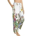 thumbnail image 3 of Cauagu Herbs and Wildflowers Pajama Pants for Women Loose Fit Wide Leg Trouser Pants Casual Elastic Waist Drawstring Lounge Pants, 3 of 6