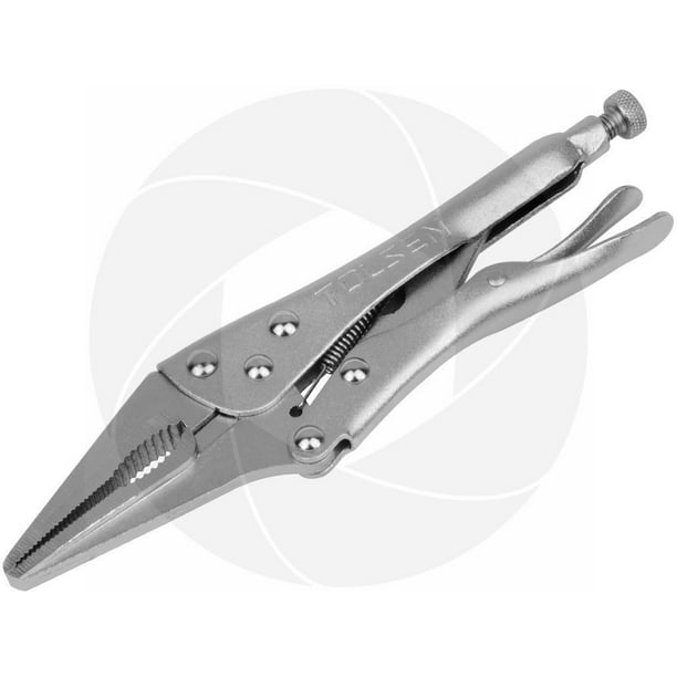 9" Long Needle Nose Mole Locking Vise/Vice Grips Jaw Locking Hold Clamp