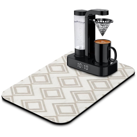Unbeatable Absorbency Coffee Drying Mat Highly Absorbent Diatom Mud, Perfect for Kitchen Counters & Coffee Makers, Large 19.5x12in Size