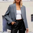 thumbnail image 4 of Casual Blazers for Women 2025 Fall Winter Long Sleeve Lapel Collar Open Front Business Casual Work Office Jacket, 4 of 5