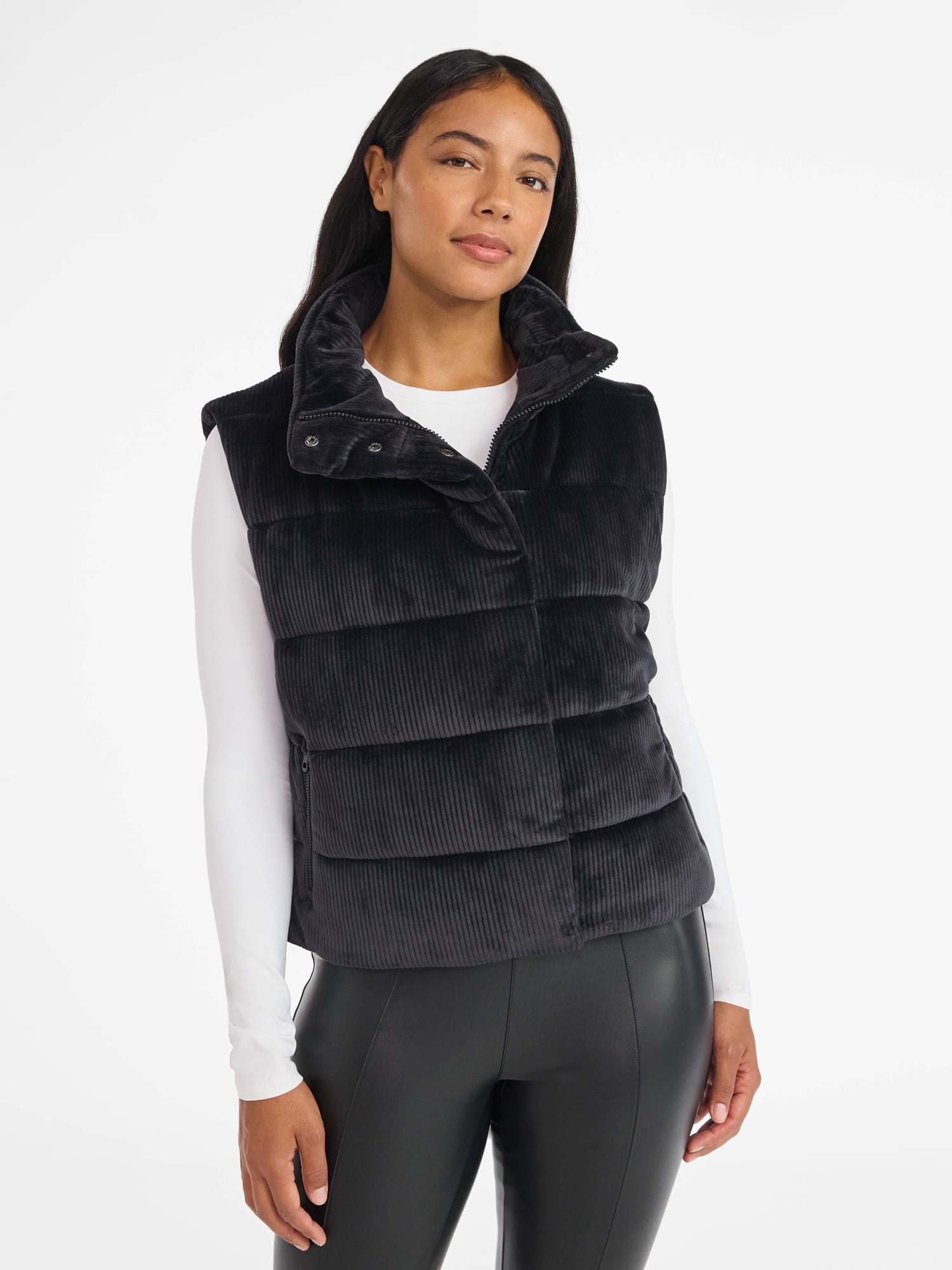 Avia Women's and Women's Plus Velour Ribbed Vest, Sizes XS-4X