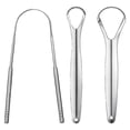 thumbnail image 1 of 3 Pcs Metal Tongue Scraper, Tongue Scrapers For Adults Kids, Stainless Steel Tounge Scrappers, Tounge Scraper Cleaner, Portable Tongue Cleaner, 1 of 5