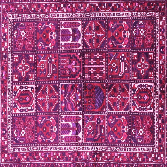 Ahgly Company Indoor Square Persian Pink Traditional Area Rugs, 6' Square