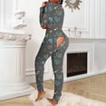 thumbnail image 1 of Mono de pijama Sexy para mujer, mono con botones en la espalda, trasero, trasero abierto, solapa, estampado de corazón, ropa de estar por casa, 1 of 4