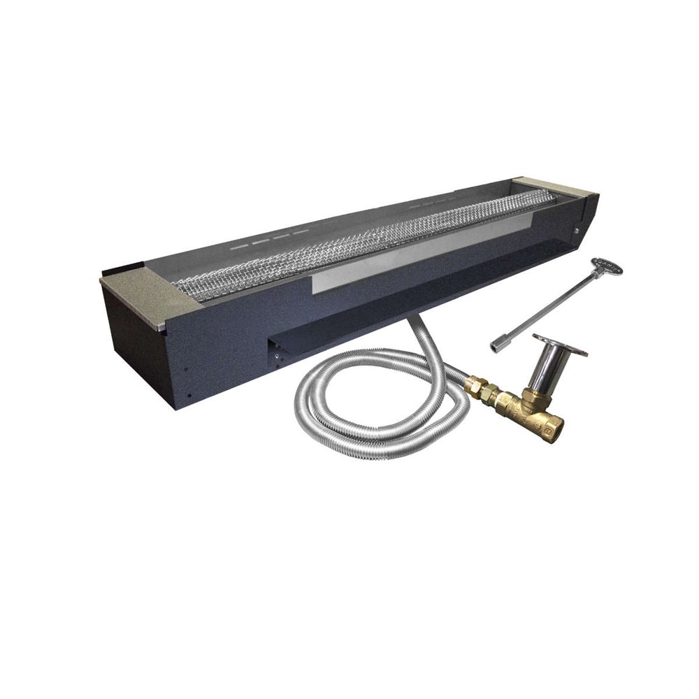 Firegear Match Light Fire Pit Burner Kit, UL, Linear Trough Pan