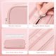 thumbnail image 5 of School pencil case for girls and boys, large pencil case with 3 compartments, pastel pencil cases for women and men (pink), 5 of 5