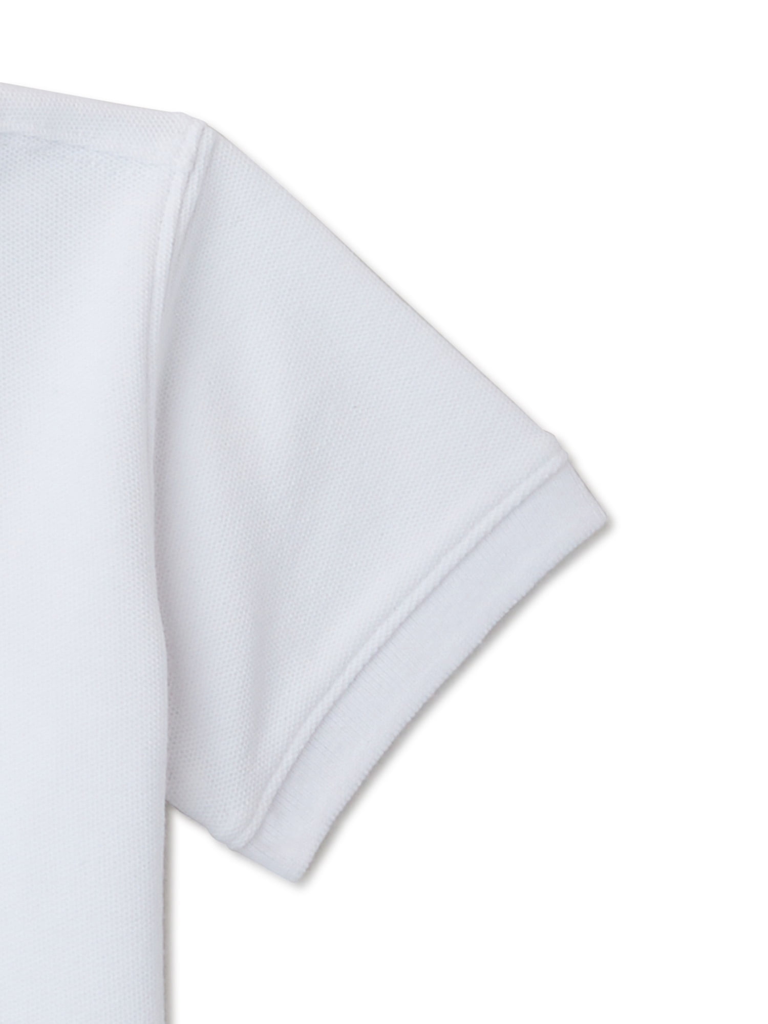 Wonder Nation Toddler Boys School Uniform Short Sleeve Pique Polo Shirt, 2-Pack, Sizes 2T - 5T