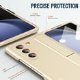 thumbnail image 5 of for Samsung Galaxy Z Fold 5 Case Hinge Coverage Protective Case with Built-in Magnetic Kickstand PC Shockproof, with S Pen Holder Cover for Samsung Galaxy Z Fold 5 5G, Beige, 5 of 7