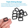 thumbnail image 3 of Uxcell Metal Rectangle Rings Buckle, Zinc Alloy Adjuster Sliders Webbing Strap Fasteners Black 16mm, 3 of 7