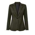thumbnail image 4 of Mittory Women Faux Suede Blazer Jacket, Lapel Collar Single Button Long Sleeve Pockets Casual Work Suit Coat, 4 of 8