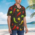 thumbnail image 4 of Daiia Chili2 Hawaiian Shirt for Men Gentle Cotton Regular Short Sleeve Casual-Medium, 4 of 7