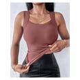 thumbnail image 6 of Women'S U Neck Shapewear Built-in Bra Tank High Strechy Sleeveless Slim Fit Tops Camisole Tops Root Color S, 6 of 8