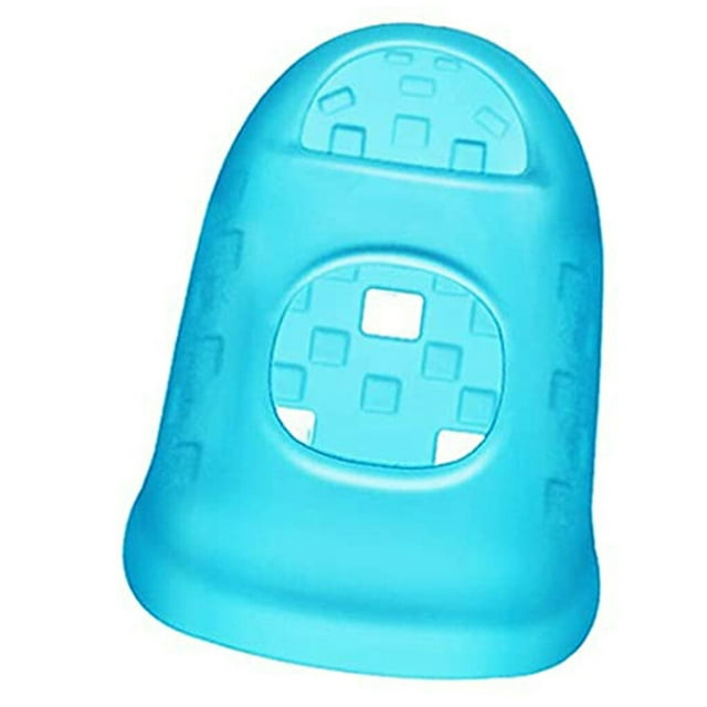 fastboy Silicone Guitare Doigts Protecteurs Antidérapants Ukulélé Fingerstall Creux Transparent Non Allergène Réutilisable Sky Blue XS