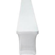 YOUR CHAIR COVERS - Stretch Spandex 6 ft. Lifetime Bench Cover - White Removable and Washable Stretch Fit Lifetime Bench Covers