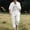 White, variant on Wavsuf Sweatsuits 2pcs Sets Mens Jogger Set Long Loose Cotton Shirt Sweatshirt and Sweatpants White Size L